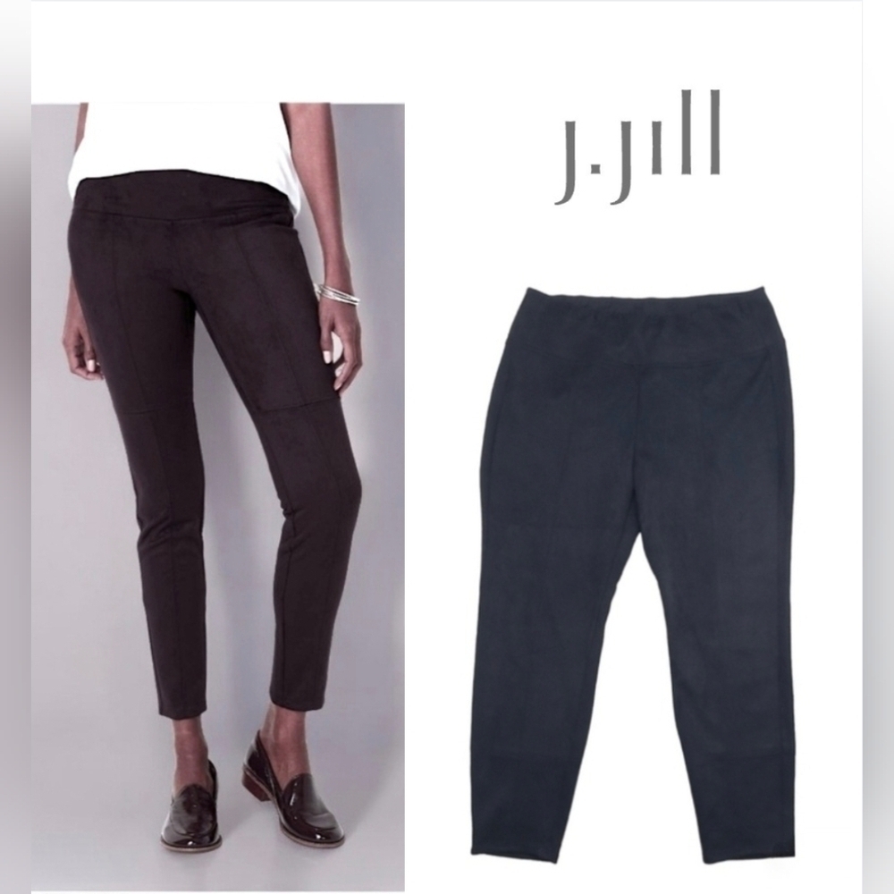 J. Jill Wearever Collection Smooth Faux Suede Ankle Leggings/Pants Sz Large